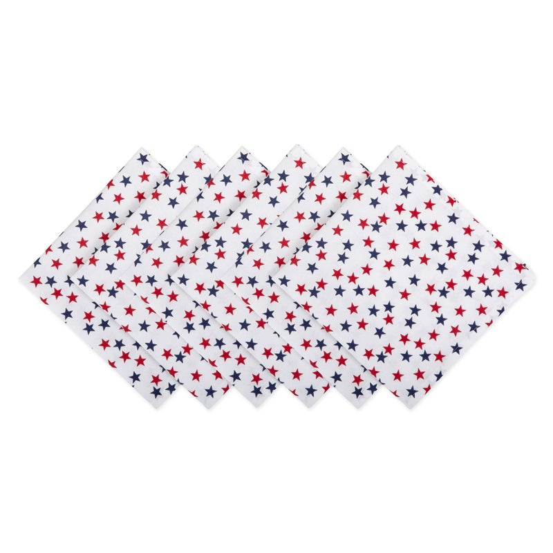 DII Americana Stars Kitchen & Tabletop Collection 4th of July & Memorial Day DÃ©cor, Napkins, 20x20, 6 Piece - Image 1